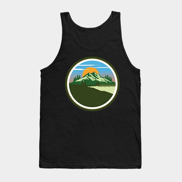 Mountain Green Tank Top by Polahcrea